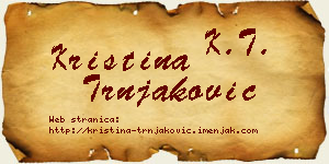 Kristina Trnjaković vizit kartica